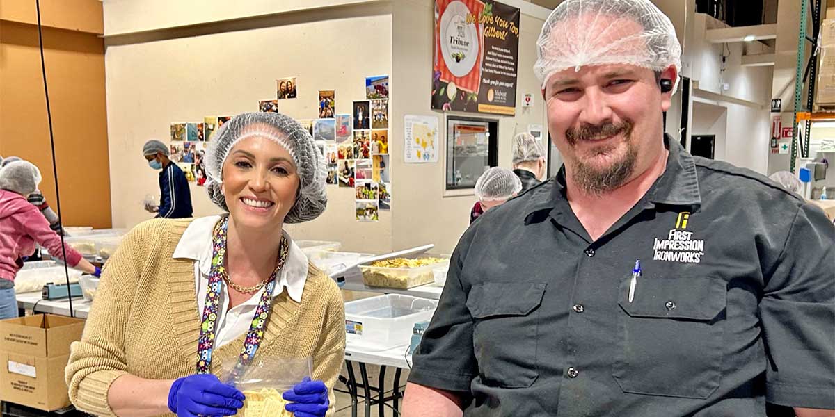 First Impression Ironworks and the Midwest Food Bank Feed Local Children